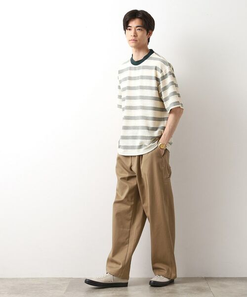 THE SHOP TK / ザ ショップ ティーケー カットソー | 変形ボーダー半袖Tシャツ【洗濯機OK】 | 詳細11