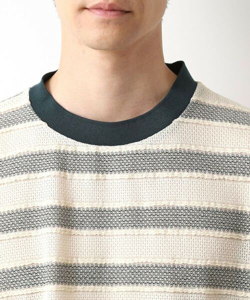 THE SHOP TK / ザ ショップ ティーケー カットソー | 変形ボーダー半袖Tシャツ【洗濯機OK】 | 詳細16