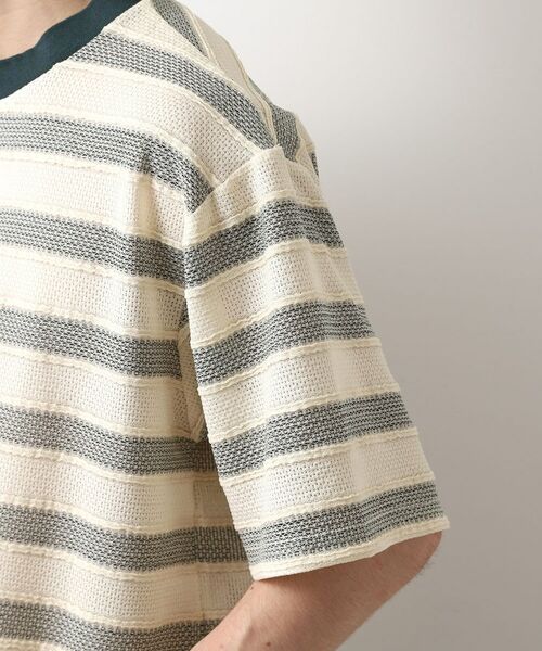 THE SHOP TK / ザ ショップ ティーケー カットソー | 変形ボーダー半袖Tシャツ【洗濯機OK】 | 詳細17