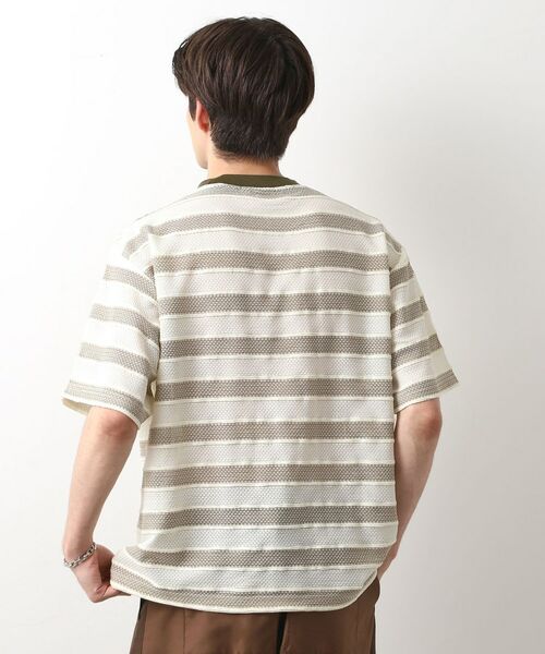 THE SHOP TK / ザ ショップ ティーケー カットソー | 変形ボーダー半袖Tシャツ【洗濯機OK】 | 詳細2