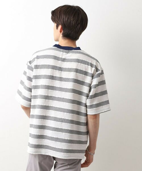 THE SHOP TK / ザ ショップ ティーケー カットソー | 変形ボーダー半袖Tシャツ【洗濯機OK】 | 詳細6