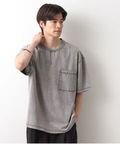 THE SHOP TK / ザ ショップ ティーケー カットソー | ライトデニム半袖Tシャツ【洗濯機OK】