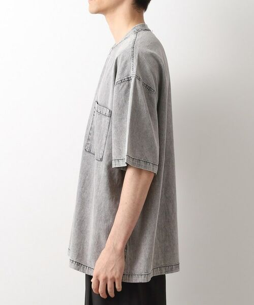 THE SHOP TK / ザ ショップ ティーケー カットソー | ライトデニム半袖Tシャツ【洗濯機OK】 | 詳細10