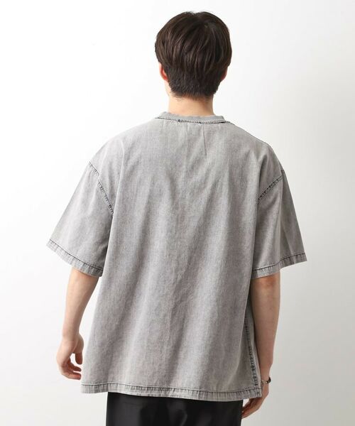 THE SHOP TK / ザ ショップ ティーケー カットソー | ライトデニム半袖Tシャツ【洗濯機OK】 | 詳細6