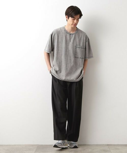 THE SHOP TK / ザ ショップ ティーケー カットソー | ライトデニム半袖Tシャツ【洗濯機OK】 | 詳細7