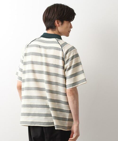 THE SHOP TK / ザ ショップ ティーケー カットソー | 変形ボーダーポロシャツ【洗濯機OK】 | 詳細10