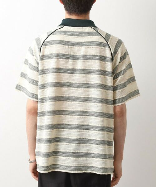 THE SHOP TK / ザ ショップ ティーケー カットソー | 変形ボーダーポロシャツ【洗濯機OK】 | 詳細15