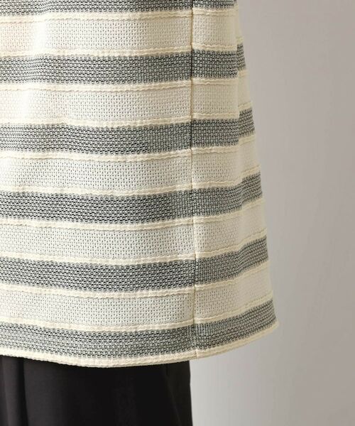 THE SHOP TK / ザ ショップ ティーケー カットソー | 変形ボーダーポロシャツ【洗濯機OK】 | 詳細18