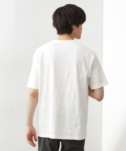 THE SHOP TK / ザ ショップ ティーケー カットソー | パターンジャカード半袖Tシャツ【洗濯機OK】 | 詳細1