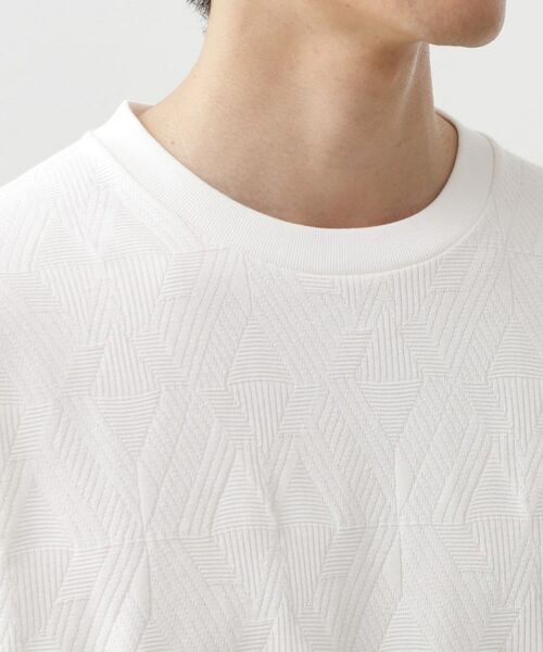 THE SHOP TK / ザ ショップ ティーケー カットソー | パターンジャカード半袖Tシャツ【洗濯機OK】 | 詳細12