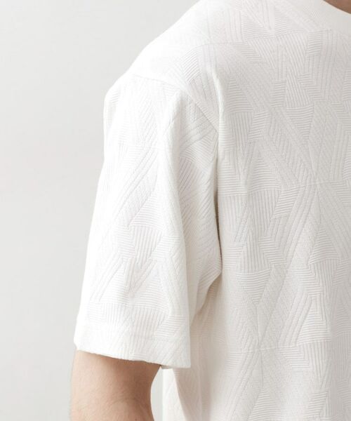 THE SHOP TK / ザ ショップ ティーケー カットソー | パターンジャカード半袖Tシャツ【洗濯機OK】 | 詳細13