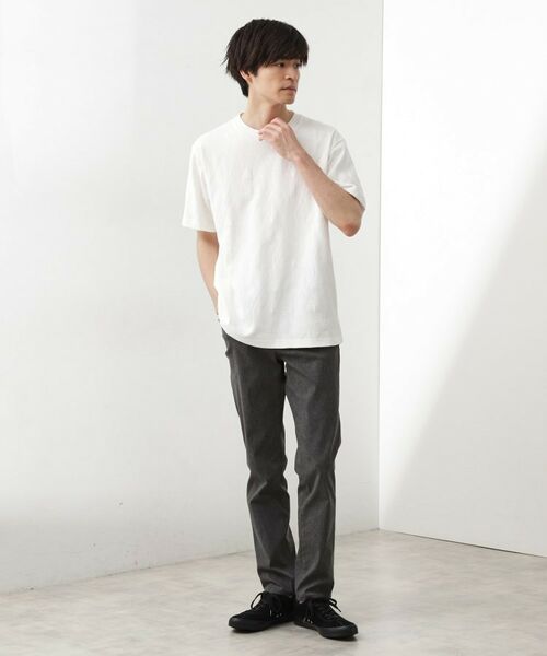 THE SHOP TK / ザ ショップ ティーケー カットソー | パターンジャカード半袖Tシャツ【洗濯機OK】 | 詳細3