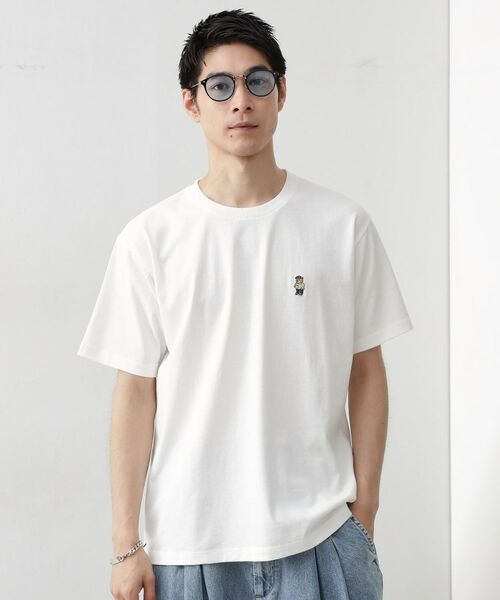 THE SHOP TK / ザ ショップ ティーケー Tシャツ | ワンポイントベアーロゴ半袖Tシャツ【洗濯機OK】 | 詳細1