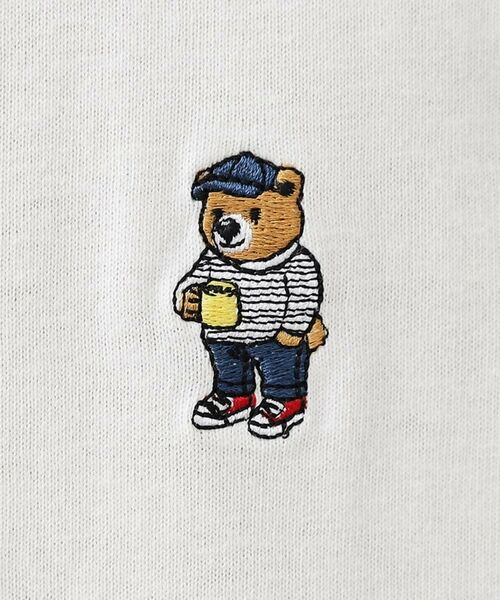 THE SHOP TK / ザ ショップ ティーケー Tシャツ | ワンポイントベアーロゴ半袖Tシャツ【洗濯機OK】 | 詳細3