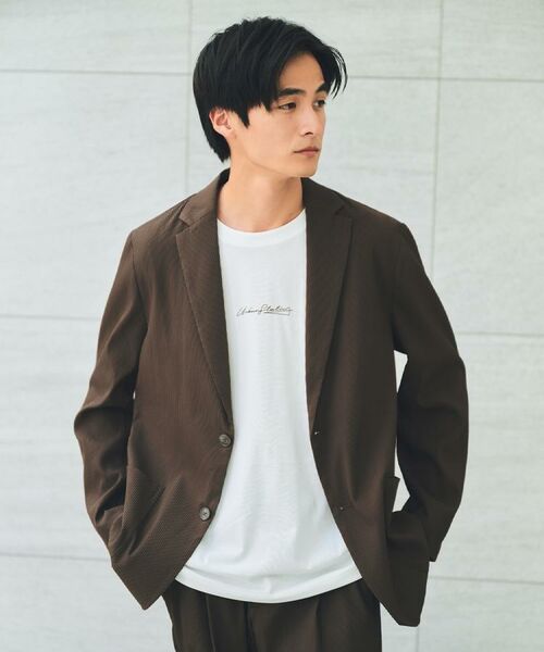 THE SHOP TK / ザ ショップ ティーケー テーラードジャケット | 【Begin/ビギン10月号掲載】楊柳スマートジャケット　軽量/洗濯機OK/セットアップ可 | 詳細1