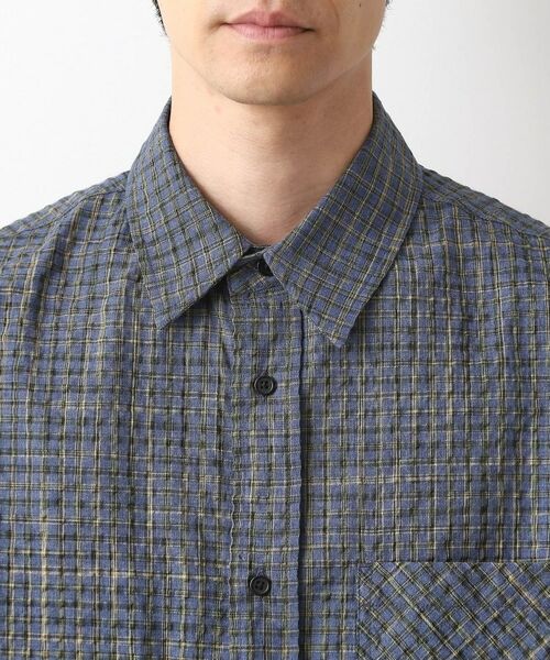 THE SHOP TK / ザ ショップ ティーケー シャツ・ブラウス | シアサッカーチェックシャツ 【洗濯機OK】 | 詳細12