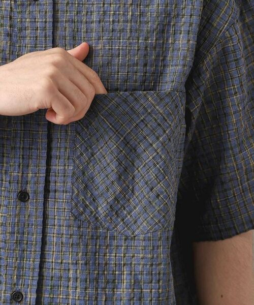 THE SHOP TK / ザ ショップ ティーケー シャツ・ブラウス | シアサッカーチェックシャツ 【洗濯機OK】 | 詳細13