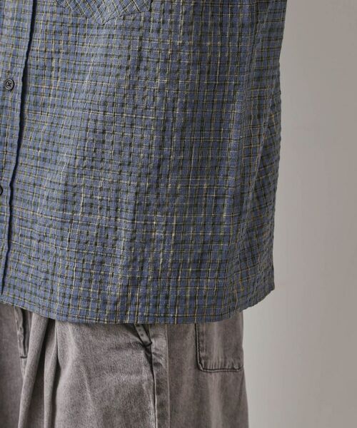 THE SHOP TK / ザ ショップ ティーケー シャツ・ブラウス | シアサッカーチェックシャツ 【洗濯機OK】 | 詳細15