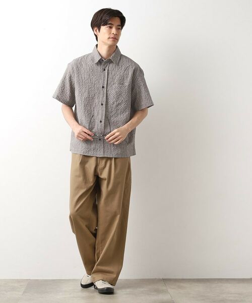 THE SHOP TK / ザ ショップ ティーケー シャツ・ブラウス | シアサッカーチェックシャツ 【洗濯機OK】 | 詳細3