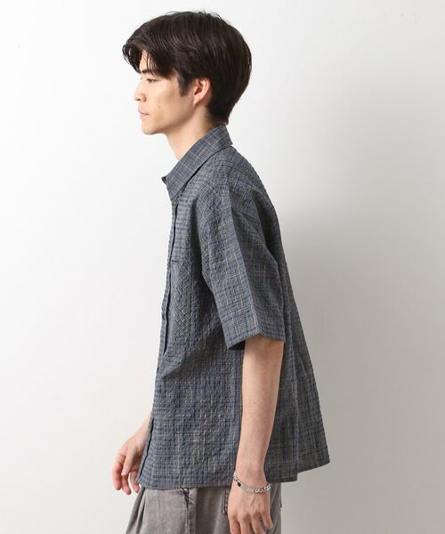 THE SHOP TK / ザ ショップ ティーケー シャツ・ブラウス | シアサッカーチェックシャツ 【洗濯機OK】 | 詳細5