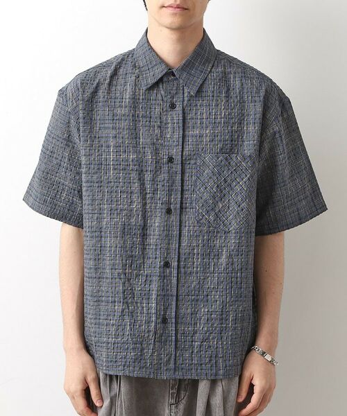 THE SHOP TK / ザ ショップ ティーケー シャツ・ブラウス | シアサッカーチェックシャツ 【洗濯機OK】 | 詳細9