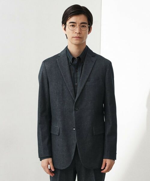 THE SHOP TK / ザ ショップ ティーケー テーラードジャケット | エバーデニムジャケット【色落ちしにくい/洗濯機OK/ストレッチ/セットアップ可】 | 詳細11