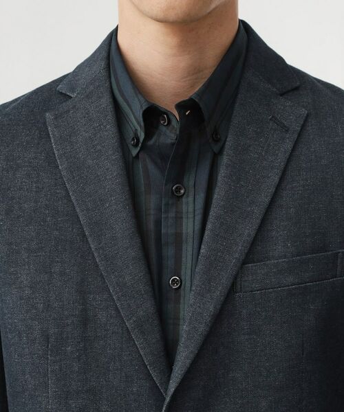 THE SHOP TK / ザ ショップ ティーケー テーラードジャケット | エバーデニムジャケット【色落ちしにくい/洗濯機OK/ストレッチ/セットアップ可】 | 詳細14