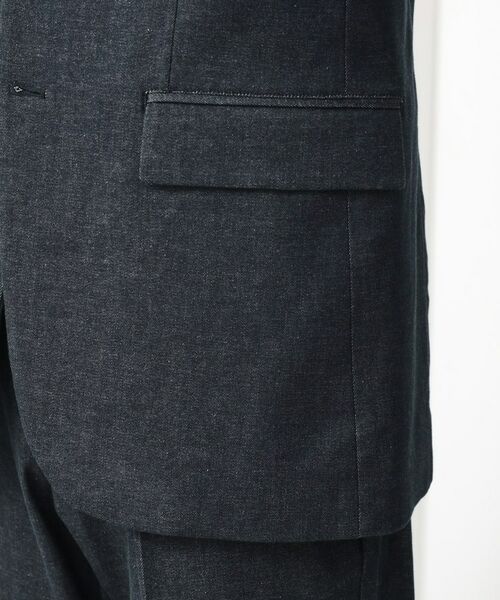 THE SHOP TK / ザ ショップ ティーケー テーラードジャケット | エバーデニムジャケット【色落ちしにくい/洗濯機OK/ストレッチ/セットアップ可】 | 詳細17