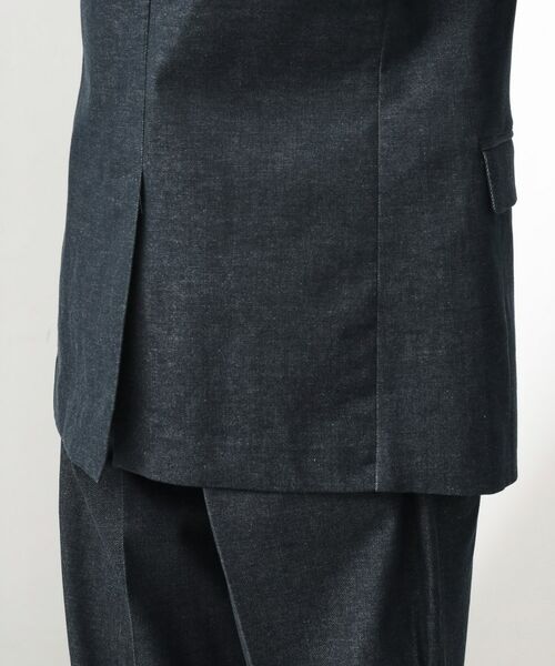 THE SHOP TK / ザ ショップ ティーケー テーラードジャケット | エバーデニムジャケット【色落ちしにくい/洗濯機OK/ストレッチ/セットアップ可】 | 詳細18
