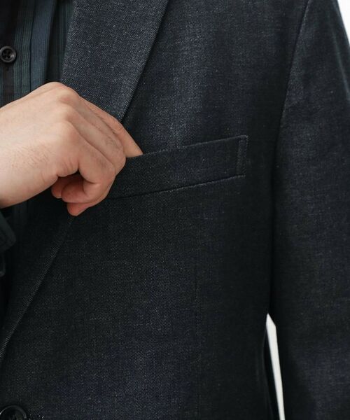 THE SHOP TK / ザ ショップ ティーケー テーラードジャケット | エバーデニムジャケット【色落ちしにくい/洗濯機OK/ストレッチ/セットアップ可】 | 詳細19