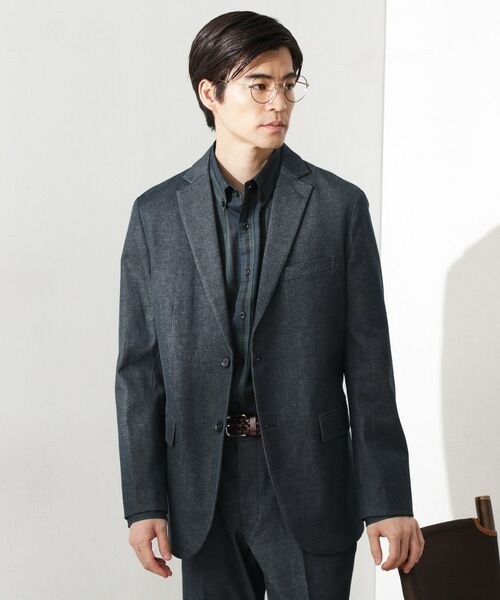 THE SHOP TK / ザ ショップ ティーケー テーラードジャケット | エバーデニムジャケット【色落ちしにくい/洗濯機OK/ストレッチ/セットアップ可】 | 詳細7