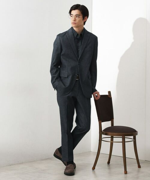 THE SHOP TK / ザ ショップ ティーケー テーラードジャケット | エバーデニムジャケット【色落ちしにくい/洗濯機OK/ストレッチ/セットアップ可】 | 詳細9