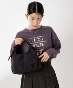 THE SHOP TK / ザ ショップ ティーケー ショルダーバッグ | ロゴショルダー付きナイロンミニボストン