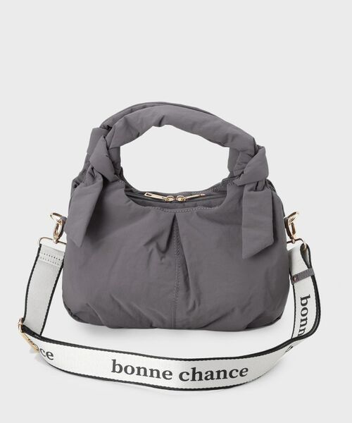 THE SHOP TK / ザ ショップ ティーケー ショルダーバッグ | ロゴショルダー付きナイロンミニボストン | 詳細11