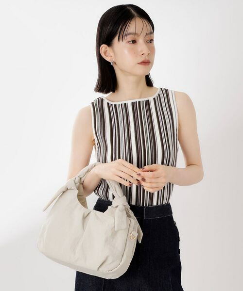 THE SHOP TK / ザ ショップ ティーケー ショルダーバッグ | ロゴショルダー付きナイロンミニボストン | 詳細3