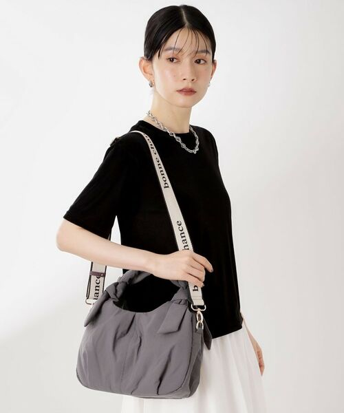 THE SHOP TK / ザ ショップ ティーケー ショルダーバッグ | ロゴショルダー付きナイロンミニボストン | 詳細5