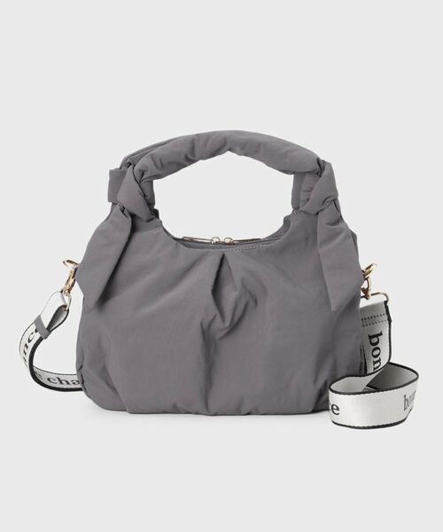 THE SHOP TK / ザ ショップ ティーケー ショルダーバッグ | ロゴショルダー付きナイロンミニボストン | 詳細9