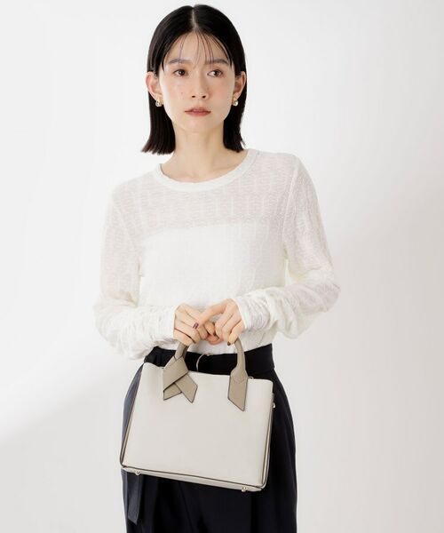 THE SHOP TK / ザ ショップ ティーケー ショルダーバッグ | バイカラー合皮ショルダーバッグ | 詳細1