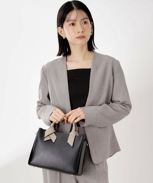 THE SHOP TK / ザ ショップ ティーケー ショルダーバッグ | バイカラー合皮ショルダーバッグ | 詳細3