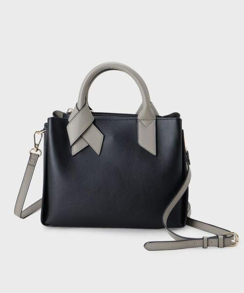 THE SHOP TK / ザ ショップ ティーケー ショルダーバッグ | バイカラー合皮ショルダーバッグ | 詳細7