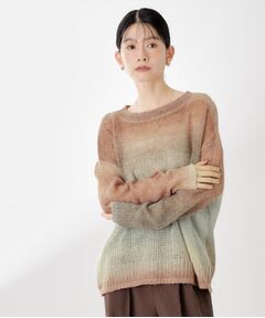 THE SHOP TK / ザ ショップ ティーケー ニット・セーター | スペースダイ透かし編みニット