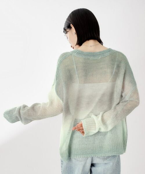 THE SHOP TK / ザ ショップ ティーケー ニット・セーター | スペースダイ透かし編みニット | 詳細10