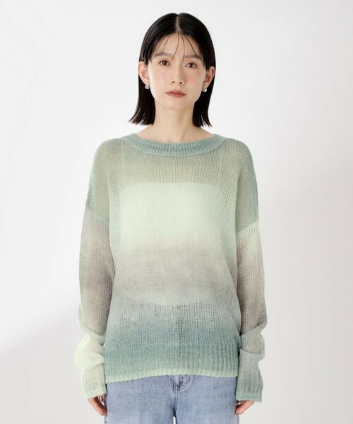 THE SHOP TK / ザ ショップ ティーケー ニット・セーター | スペースダイ透かし編みニット | 詳細13