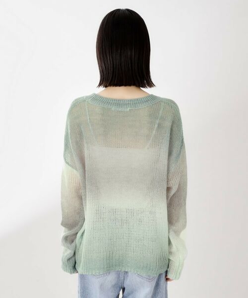 THE SHOP TK / ザ ショップ ティーケー ニット・セーター | スペースダイ透かし編みニット | 詳細15