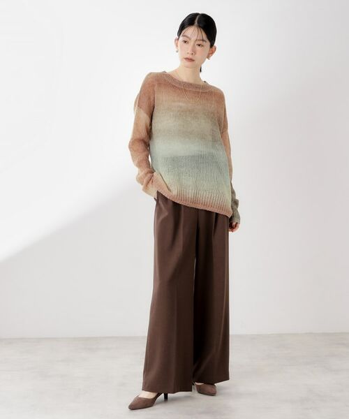 THE SHOP TK / ザ ショップ ティーケー ニット・セーター | スペースダイ透かし編みニット | 詳細3