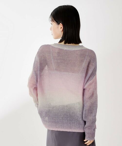 THE SHOP TK / ザ ショップ ティーケー ニット・セーター | スペースダイ透かし編みニット | 詳細6