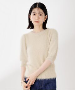 THE SHOP TK / ザ ショップ ティーケー ニット・セーター | 【大人の魅力引き出す】5分袖フェザーニット/洗える