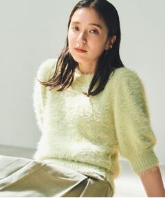 THE SHOP TK / ザ ショップ ティーケー ニット・セーター | 【大人の魅力引き出す】5分袖フェザーニット/洗える