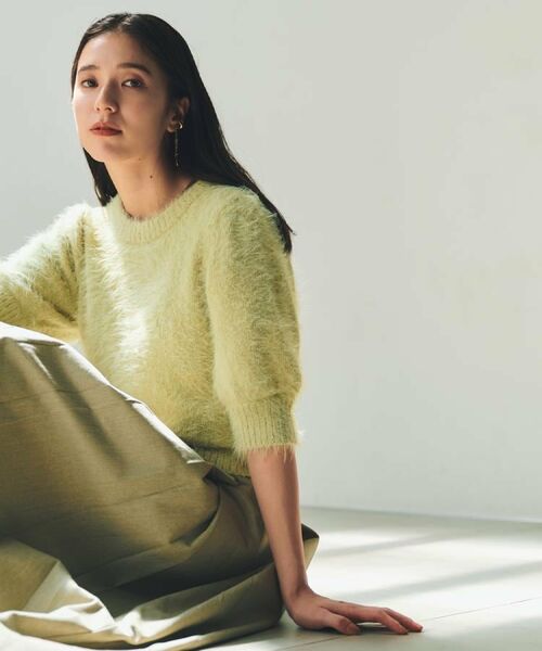 THE SHOP TK / ザ ショップ ティーケー ニット・セーター | 【大人の魅力引き出す】5分袖フェザーニット/洗える | 詳細1