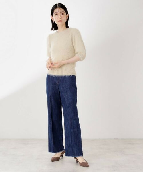 THE SHOP TK / ザ ショップ ティーケー ニット・セーター | 【大人の魅力引き出す】5分袖フェザーニット/洗える | 詳細11